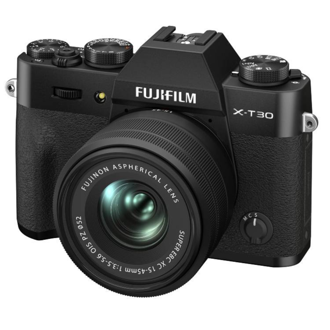 FUJIFILM X-T30 II Mirrorless Camera with XC 15-45mm OIS PZ Lens (Black)