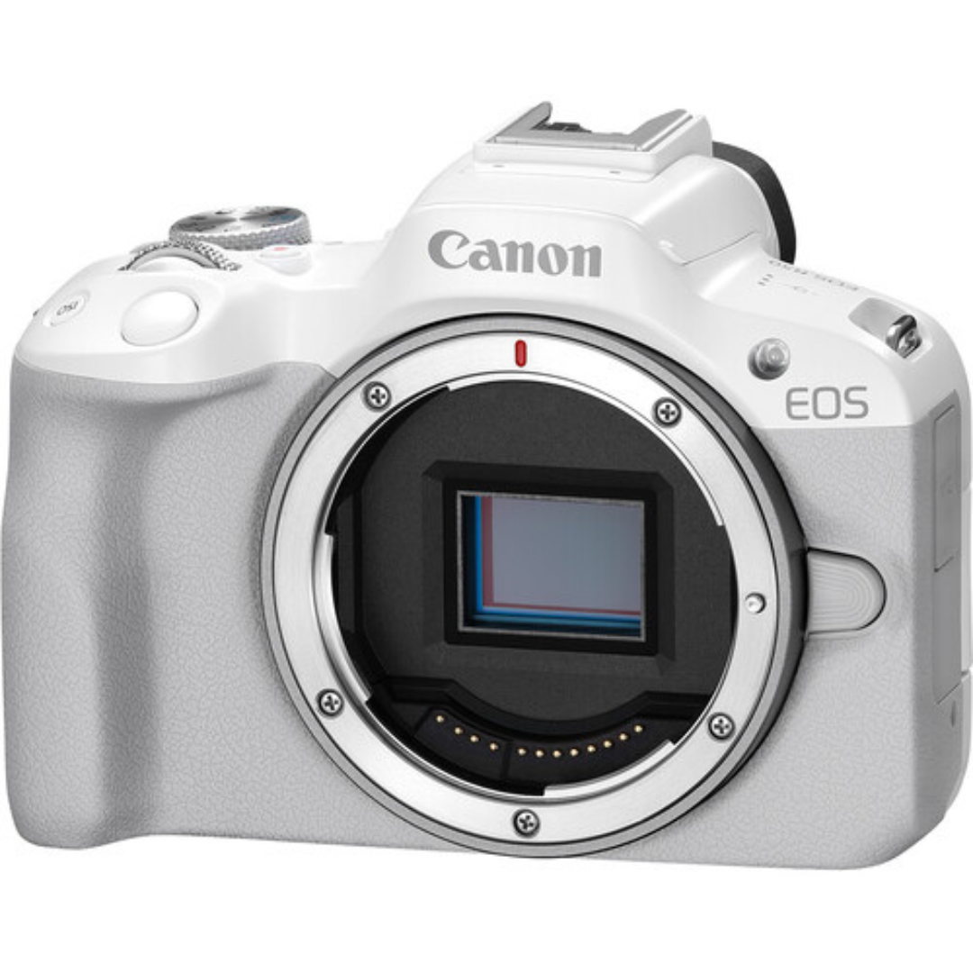 Canon EOS R50 Mirrorless Camera (White) – Merry Focus