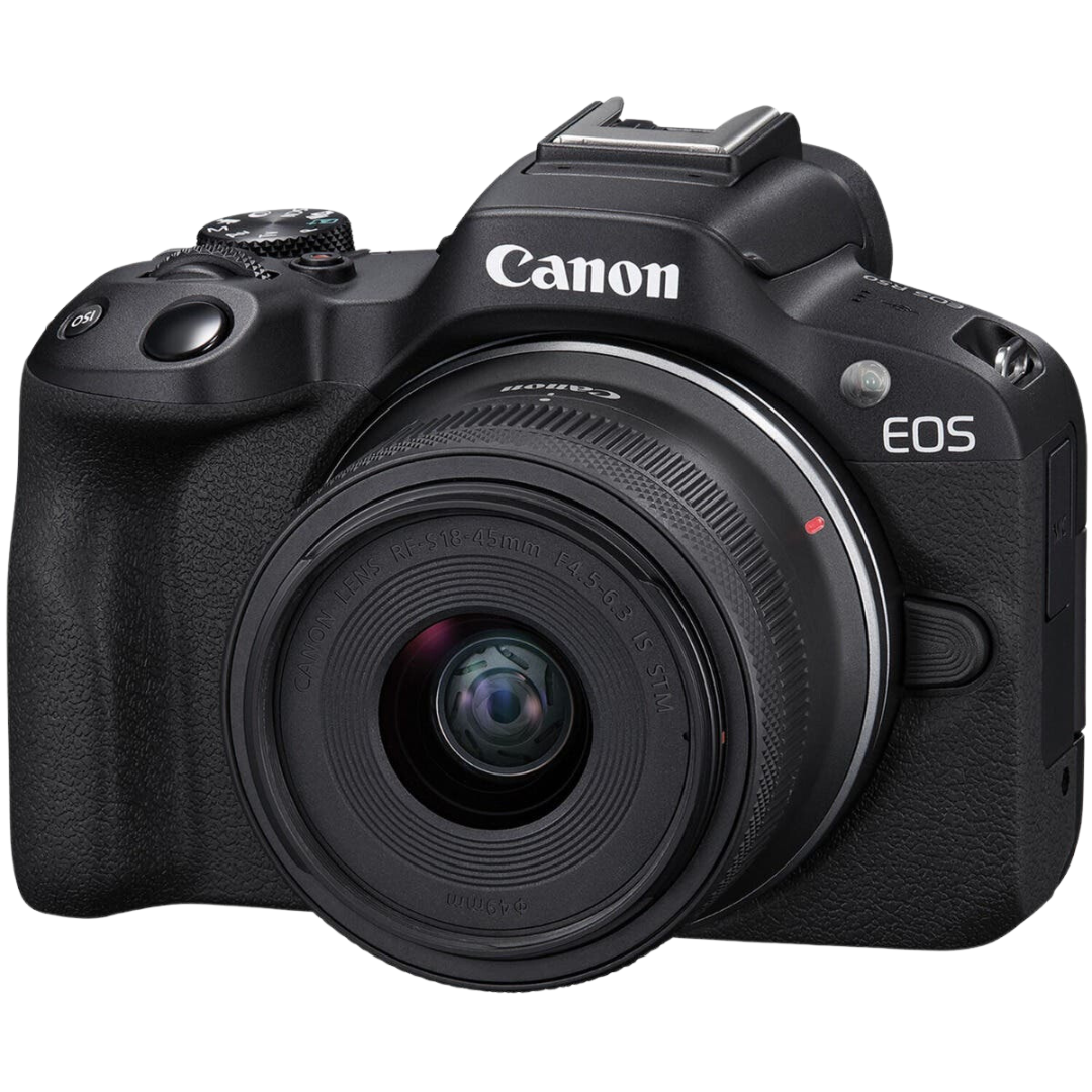 Canon EOS R50 Mirrorless Camera with RF-S 18-45mm IS STM f4.5-6.3 Lens