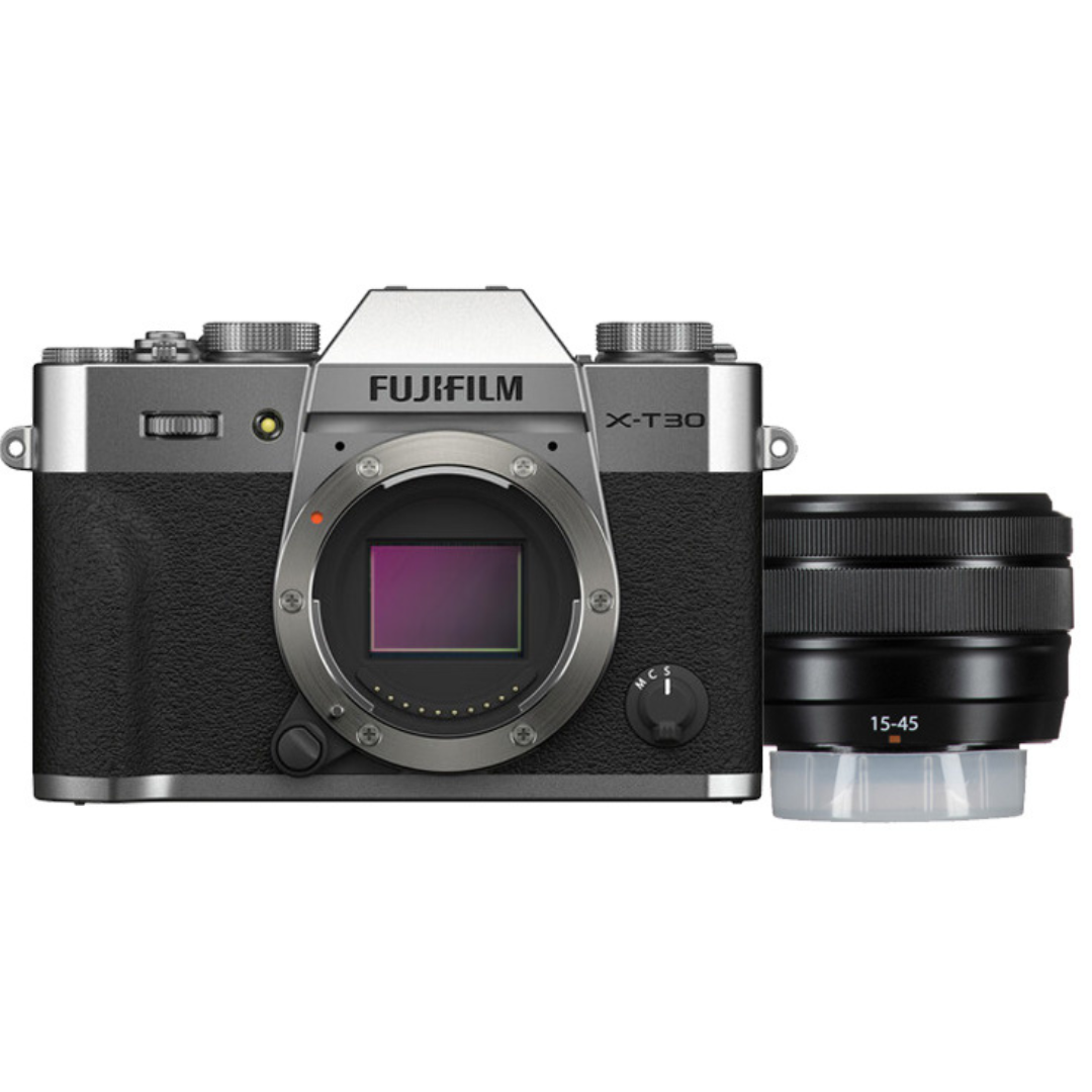 FUJIFILM X-T30 II Mirrorless Camera with XC 15-45mm OIS PZ Lens (Silver)