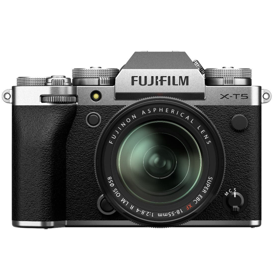 FUJIFILM X-T5 Mirrorless Camera Silver with XF 18-55mm Lens Kit