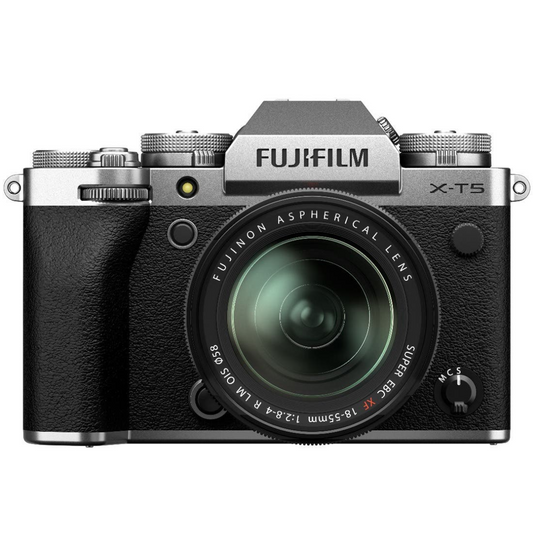 FUJIFILM X-T5 Mirrorless Camera Silver with XF 18-55mm Lens Kit