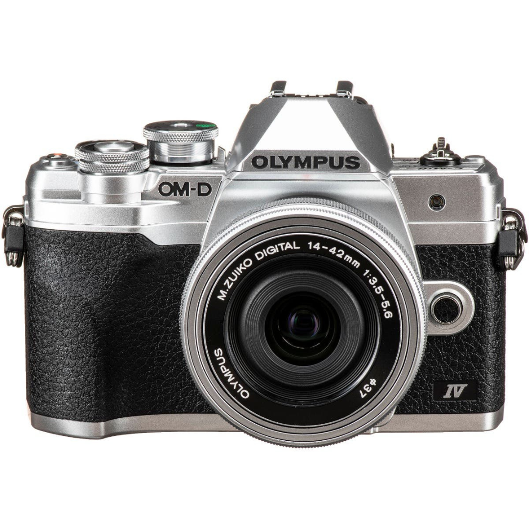 Olympus OM-D E-M10 Mark IV Mirrorless Camera with 14-42mm Lens (Silver)