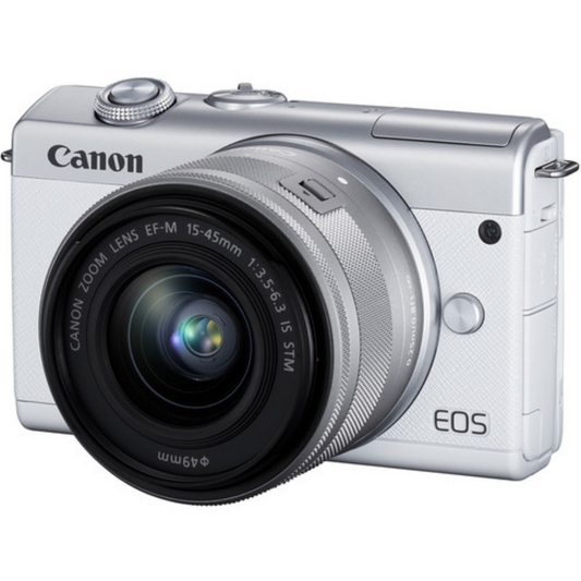 Canon EOS M200 Mirrorless Camera with 15-45mm Lens (White)