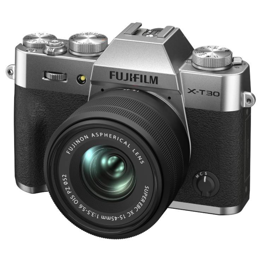 FUJIFILM X-T30 II Mirrorless Camera with XC 15-45mm OIS PZ Lens (Silver)