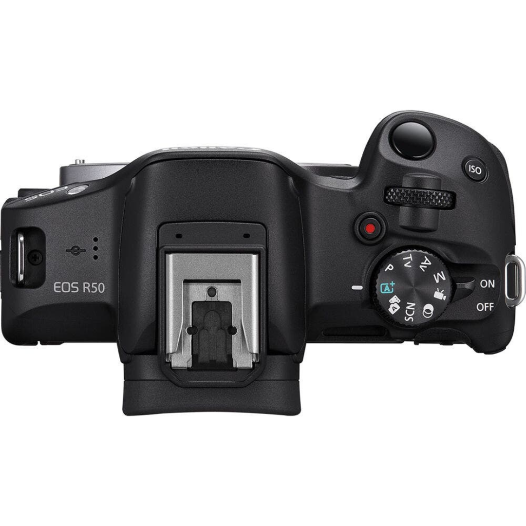 Canon EOS R50 Mirrorless Camera with RF-S 18-45mm IS STM f4.5-6.3 Lens