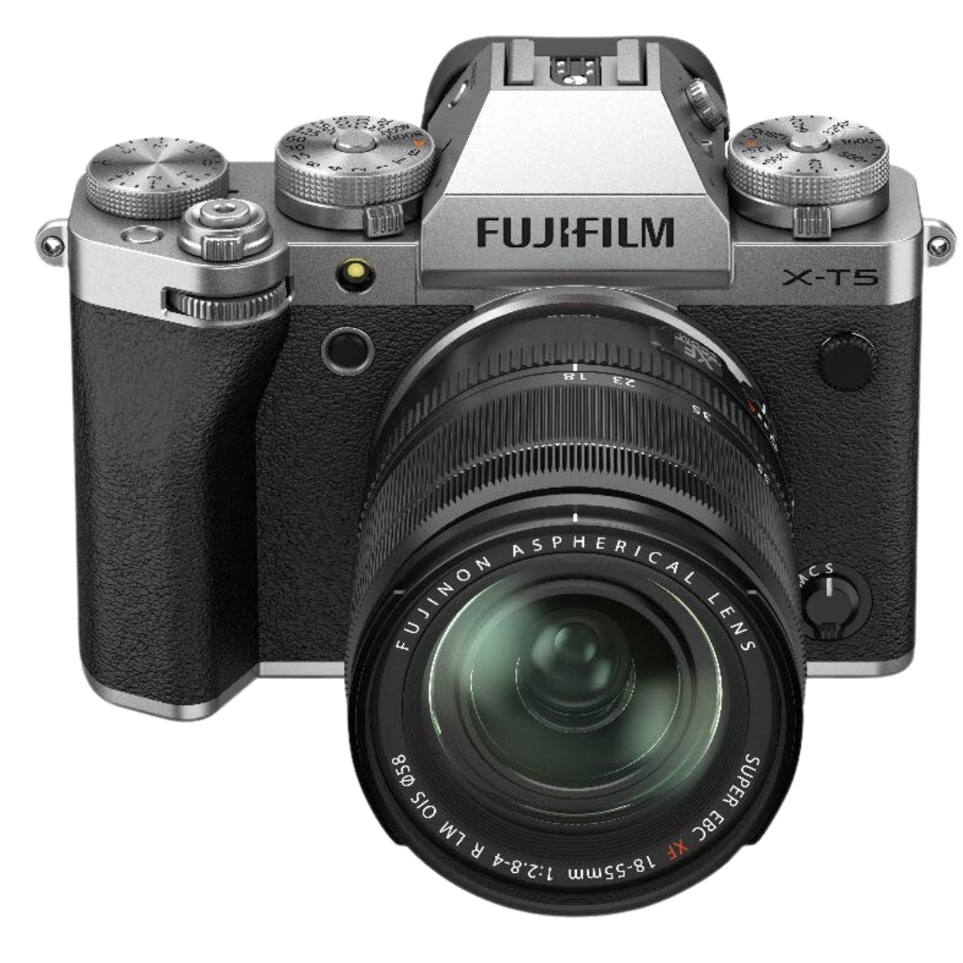 FUJIFILM X-T5 Mirrorless Camera Silver with XF 18-55mm Lens Kit