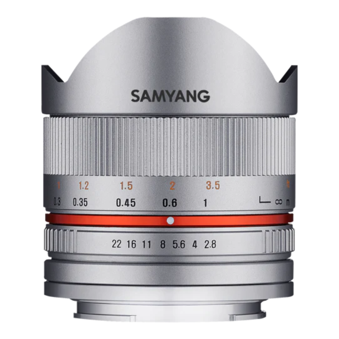 Samyang 8mm f/2.8 Fisheye II Lens for Sony E Mount (Silver)