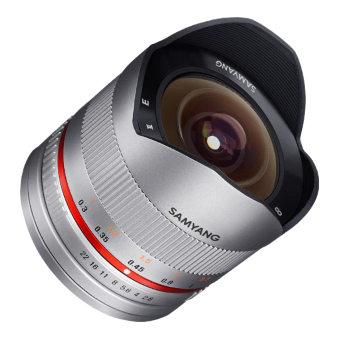 Samyang 8mm f/2.8 Fisheye II Lens for Sony E Mount (Silver)