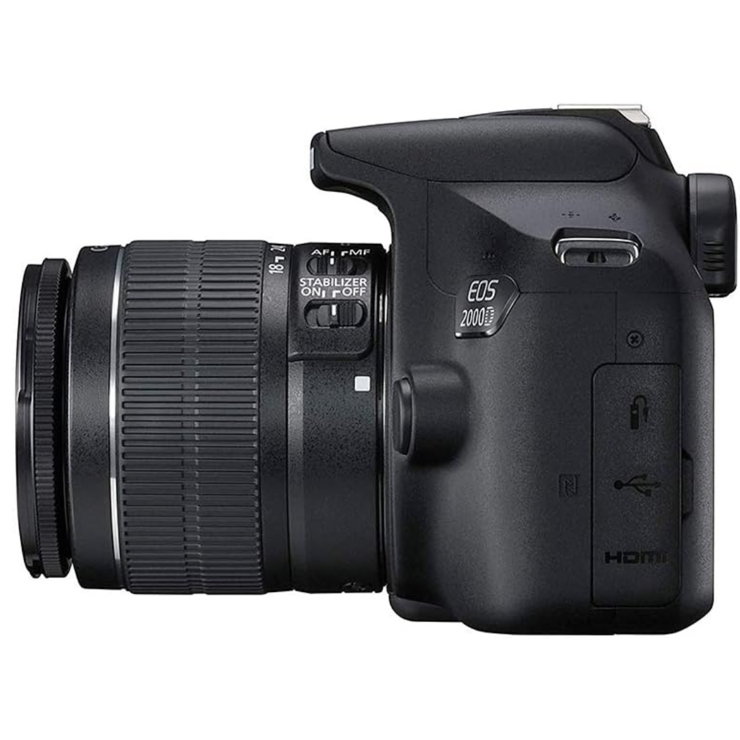 CANON EOS 2000D DSLR Camera and EF-S 18-55 mm f/3.5-5.6 is II Lens, Black